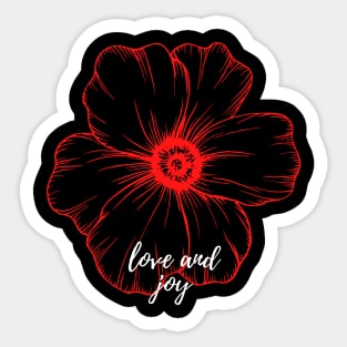 love and joy Sticker